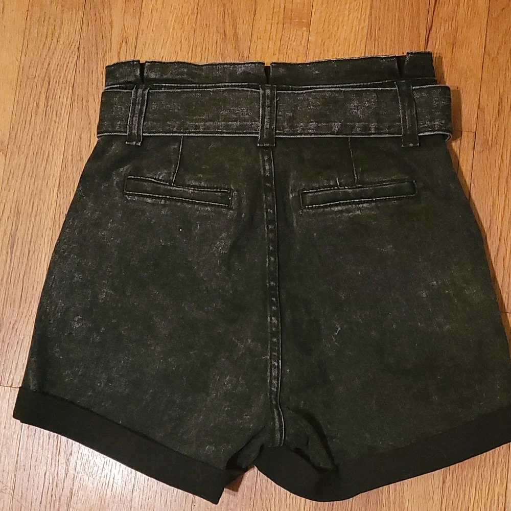 00 Super High Rise Black Jean Shortie from Express - Picture 2 of 4